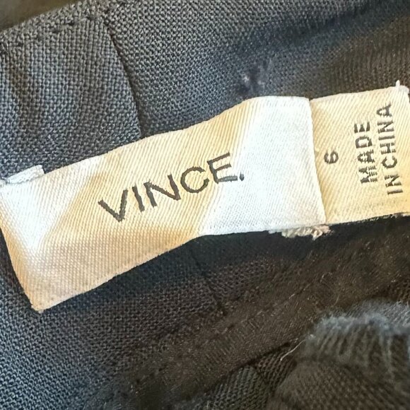 Vince Black Classic Cropped Length Trousers Dress Pants Straight Leg Size 6 - Picture 10 of 10